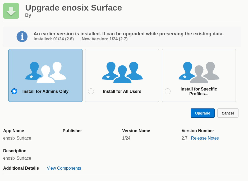 Upgrade Enosix Surface Image